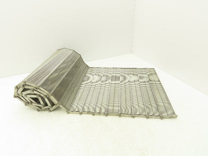 Stainless Steel Eyelink Wire Loop Oven Conveyor Belt 390mm 15.3"W x 65"L