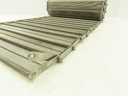 Stainless Steel Eyelink Wire Loop Oven Conveyor Belt 390mm 15.3"W x 65"L