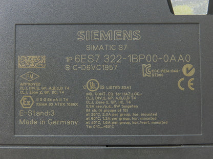 Siemens 6ES7 322-1BP00-0AA0 Digital Output Module