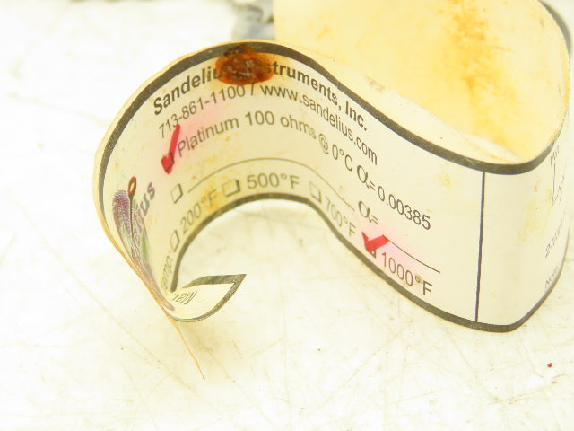 Sandelius 51-PRO-TE-0025 Thermocouple Temperature Probe Sensor 14" *Read