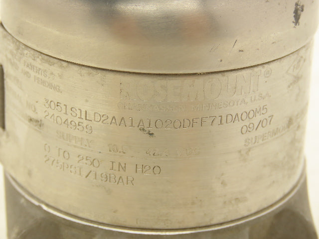 Rosemount 300S1AAM5 Electronic Pressure Transmitter 10.5-42VDC 275PSI 250" H20