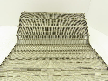 Stainless Steel Eyelink Wire Loop Oven Conveyor Belt 390mm 15.3"W x 78.75"L