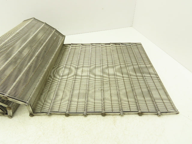 Stainless Steel Eyelink Wire Loop Oven Conveyor Belt 390mm 15.3"W x 78.75"L