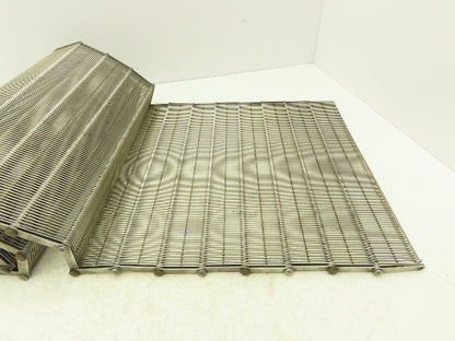Stainless Steel Eyelink Wire Loop Oven Conveyor Belt 390mm 15.3"W x 78.75"L