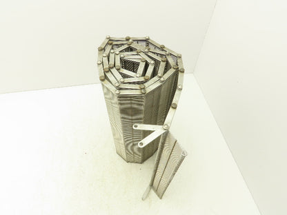 Stainless Steel Eyelink Wire Loop Oven Conveyor Belt 390mm 15.3"W x 78.75"L