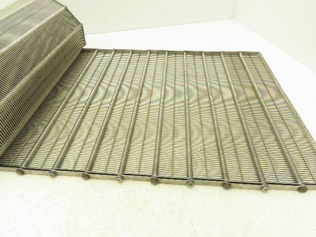 Stainless Steel Eyelink Wire Loop Oven Conveyor Belt 390mm 15.3"W x 78.75"L
