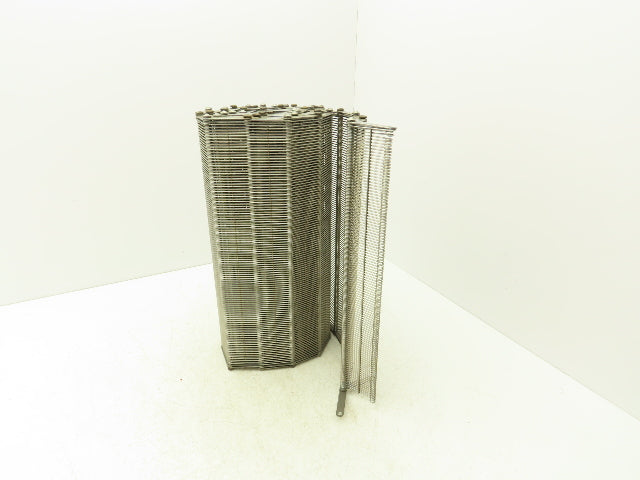 Stainless Steel Eyelink Wire Loop Oven Conveyor Belt 390mm 15.3"W x 78.75"L