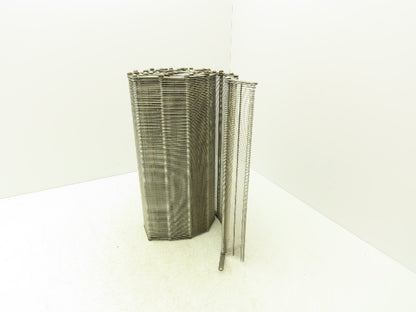 Stainless Steel Eyelink Wire Loop Oven Conveyor Belt 390mm 15.3"W x 78.75"L