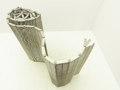 Stainless Steel Eyelink Wire Loop Oven Conveyor Belt 390mm 15.3"W x 92.75"L