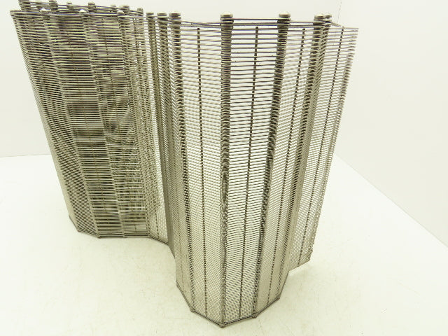 Stainless Steel Eyelink Wire Loop Oven Conveyor Belt 390mm 15.3"W x 92.75"L