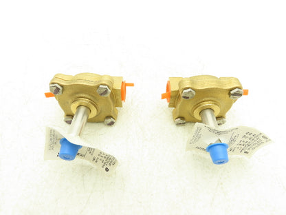 Dayton 1A577 Solenoid Valve Body 2-Way Normally Closed 1/2" NPT Brass Lot of 2