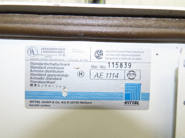 Rittal 2-Door Electrical Enclosure Control Panel 1400x1000x280mm 55x39x15"