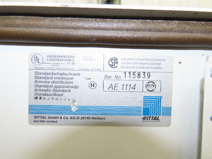 Rittal 2-Door Electrical Enclosure Control Panel 1400x1000x280mm 55x39x15"