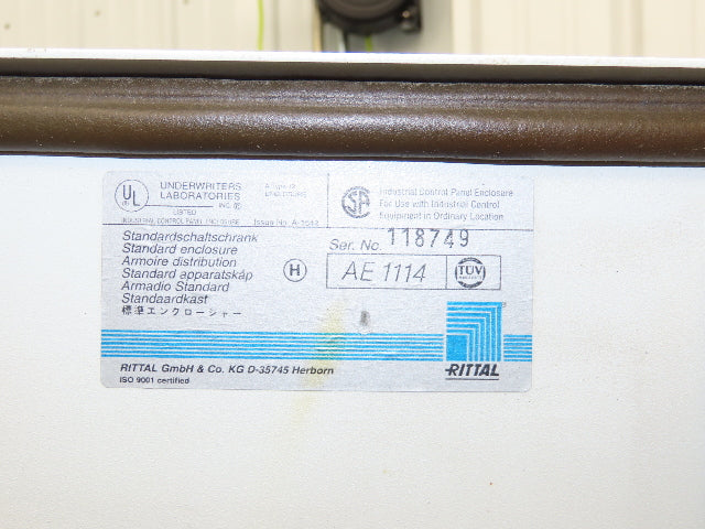 Rittal 2-Door Electrical Enclosure Control Panel 1400x1000x280mm 55x39x15"