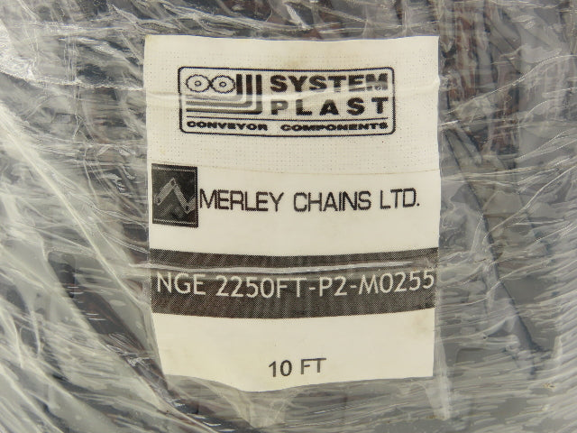 System Plast NGE 2250FT-P2-M0255 Mattop Conveyor Belt w/Guides 255mm 10"W x 10'L