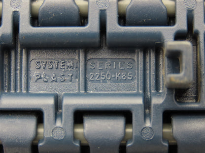 System Plast NGE 2250FT Mattop Flat Conveyor Belt w/Track Guide 255mm 10"x 8' 5"