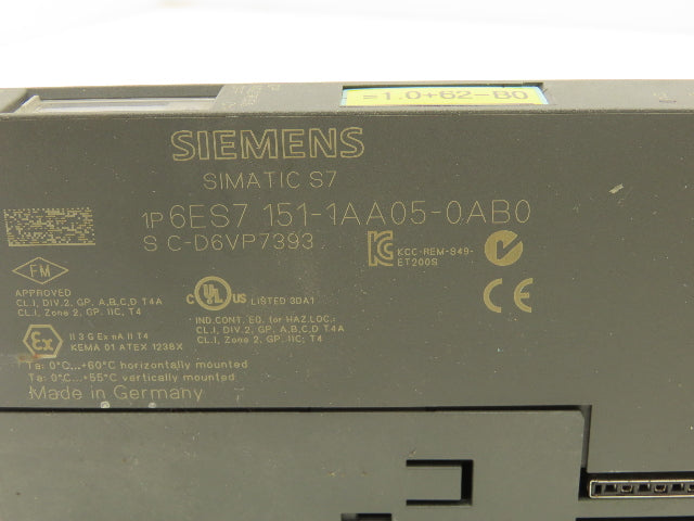 Siemens 6ES7 151-1AA05-0AB0 Profibus ET200 Various DI/D0 & Other Terminal Module