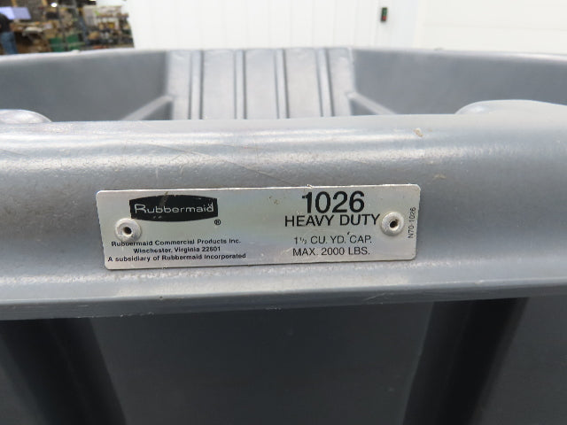 Rubbermaid Model 1026 Commercial Dump Cart 1-1/2 Cubic Yard Towable Heavy Duty