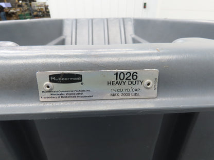 Rubbermaid Model 1026 Commercial Dump Cart 1-1/2 Cubic Yard Towable Heavy Duty
