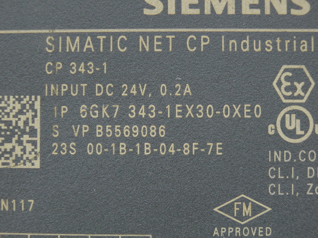 Siemens 6GK7343-1EX30-0XE0 Communication Processor 343-1 Simatic Net CP Ethernet