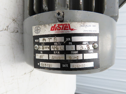 Distel ATB IEC 90MC Metric AC Motor 1.8kW 2.4Hp 1800rpm 460V 3PH
