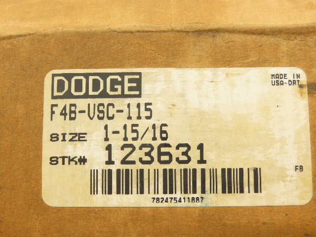 Dodge F4B-VSC-115 Flange Mount Ball Bearing 4 Bolt 1-15/16" Insert 210