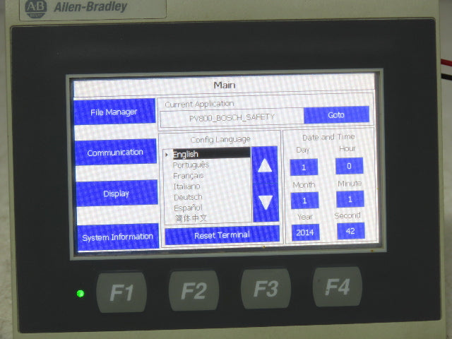 Allen Bradley 2711R-T4T PanelView 800 HMI Control Terminal 4" Touch Screen Ser A