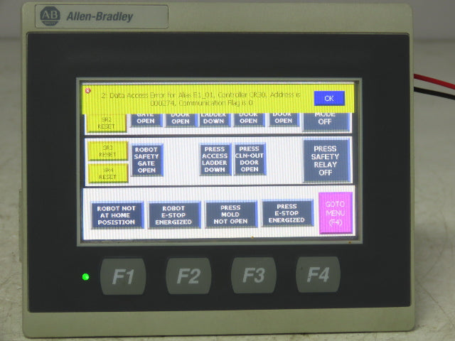Allen Bradley 2711R-T4T PanelView 800 HMI Control Terminal 4" Touch Screen Ser A
