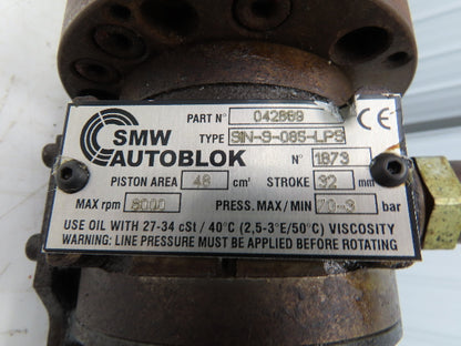 SMW Autoblok SIN-S-085-LPS CNC Lathe Spindle Hydraulic Cylinder Chuck Actuator