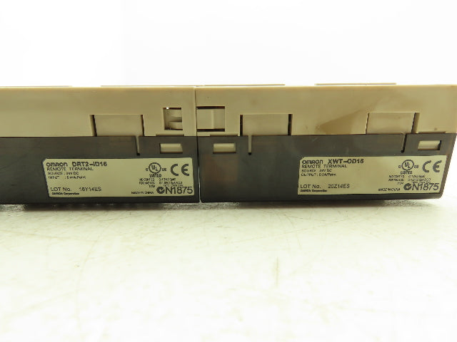 Omron DRT2-ID16 XWT-OD16 Remote Terminal PLC Input Output Module Set Lot of 2