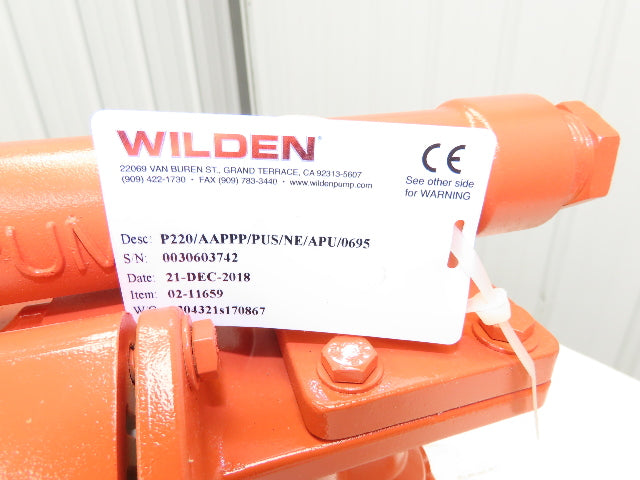 Wilden P220/AAPPP/PUS/NE/APU/0695 Pro-Flo 1" Air Operated Diaphragm Pump 56gpm