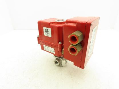 Triac WEM-500 Electric Actuator 1/2" V-Port Ball Valve Stainless 115V 1PH
