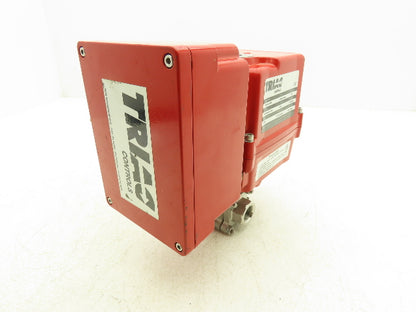 Triac WEM-500 Electric Actuator 1/2" V-Port Ball Valve Stainless 115V 1PH