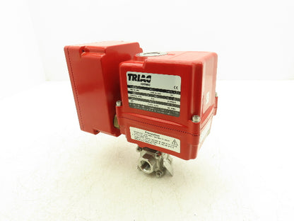 Triac WEM-500 Electric Actuator 1/2" V-Port Ball Valve Stainless 115V 1PH