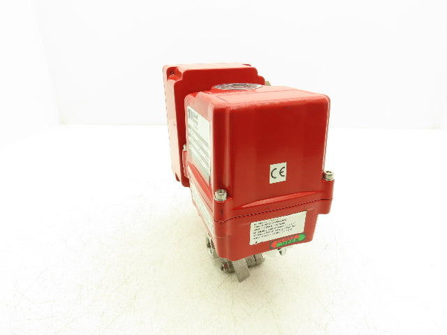 Triac WEM-500 Electric Actuator 1/2" V-Port Ball Valve Stainless 115V 1PH