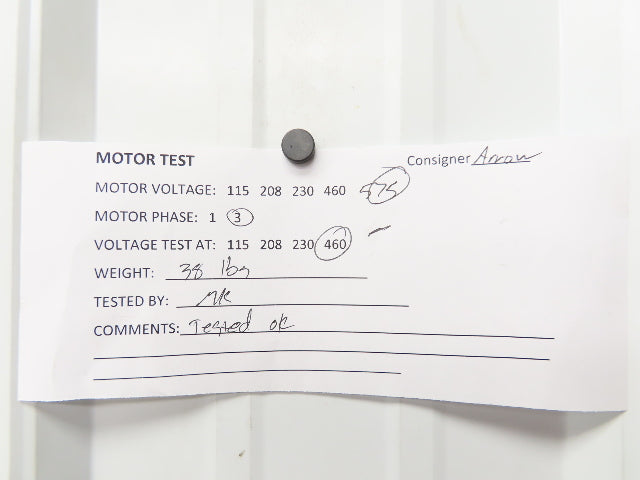 Leeson 114048.00 AC Motor 3Hp 3450 RPM 230/460V 3PH H56J TEFC C6T34FC36C