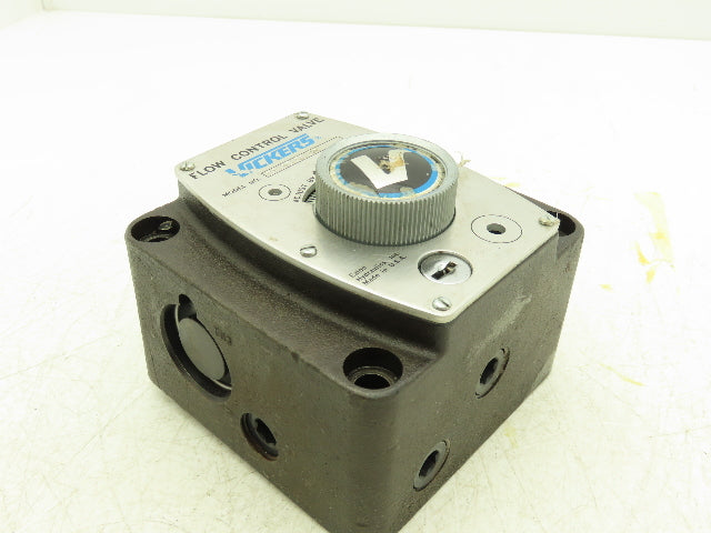 Vickers FG 03 28 22 Hydraulic Flow Control Valve Eaton Keyed- Key Missing.