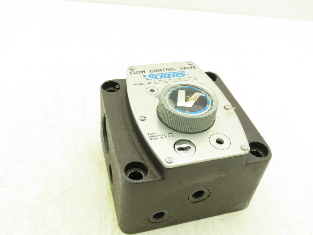 Vickers FG 03 28 22 Hydraulic Flow Control Valve Eaton Keyed- Key Missing.