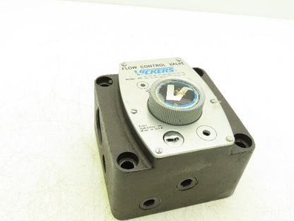 Vickers FG 03 28 22 Hydraulic Flow Control Valve Eaton Keyed- Key Missing.