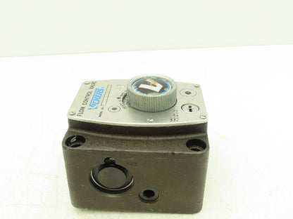 Vickers FG 03 28 22 Hydraulic Flow Control Valve Eaton Keyed- Key Missing.