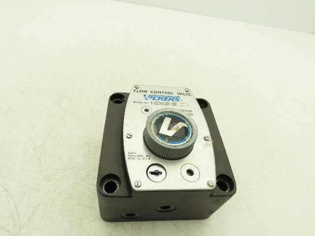 Vickers FG 03 28 22 Hydraulic Flow Control Valve Eaton Keyed- Key Missing.