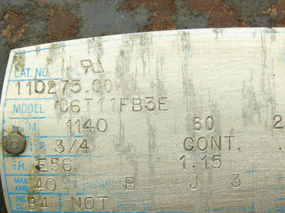 Leeson C6T11FB3E Electric Motor 3/4Hp 1140 RPM 230/460V 3PH 56 Frame 110275.00