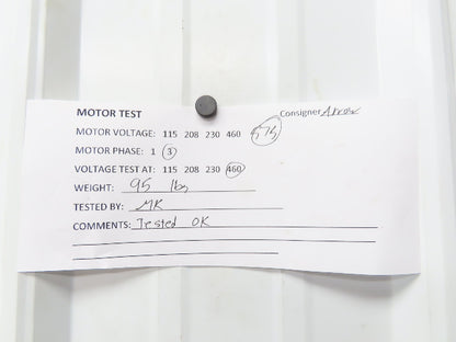 Baldor M3665T-5 Electric AC Motor 5Hp 1725rpm 575VAC 3Ph 184T TEFC 06C101W16