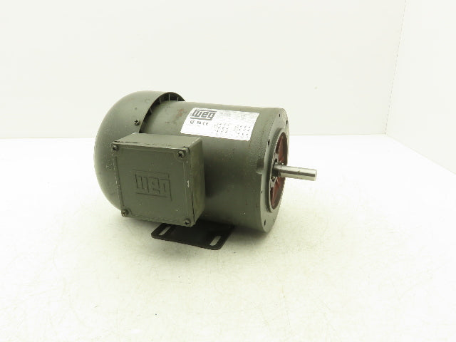 WEG B56C-10/00 Electric AC Motor 1/2Hp 1730 RPM 208-230/460V 3PH 56C 5/8"Shaft