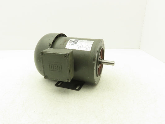 WEG B56C-10/00 Electric AC Motor 1/2Hp 1730 RPM 208-230/460V 3PH 56C 5/8"Shaft