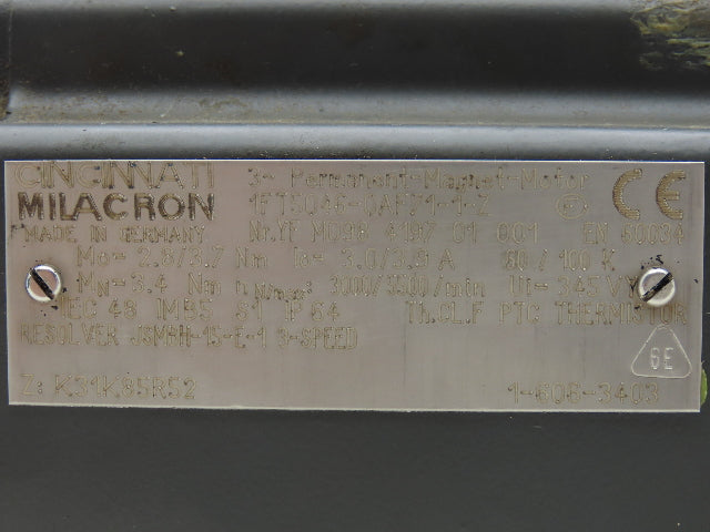 Cincinnati Milacron 1FT5046-0AF71-1-Z Permanent Magnet Servo Motor 3PH