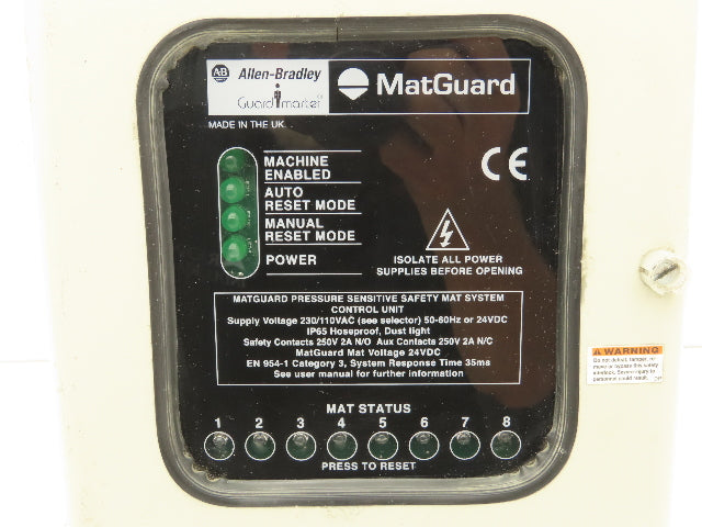 Allen Bradley 440F-C28026 MatGuard Guardmaster Safety Mat Control Unit 8 Inputs