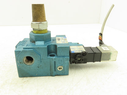 MAC 56C-12-591JD Pneumatic 3 Position 2 Way Solenoid Valve 3/8" NPT 24VDC