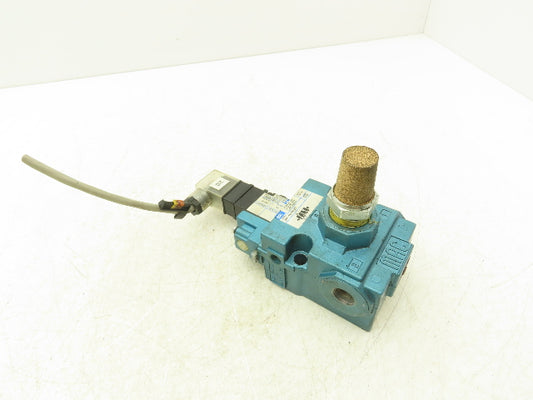 MAC 56C-12-591JD Pneumatic 3 Position 2 Way Solenoid Valve 3/8" NPT 24VDC