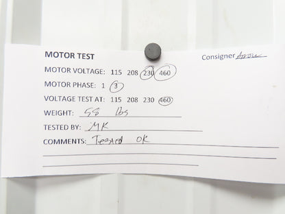 Gusher 1-1/2 C Centrifugal Coolant Slurry Pump 3/4Hp 3450rpm 220/440VAC 3PH